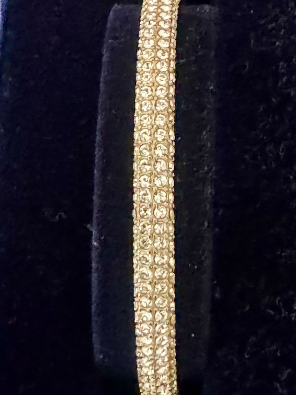 Swarovski Rose Gold Crystal Pavé Four-Row Bracelet